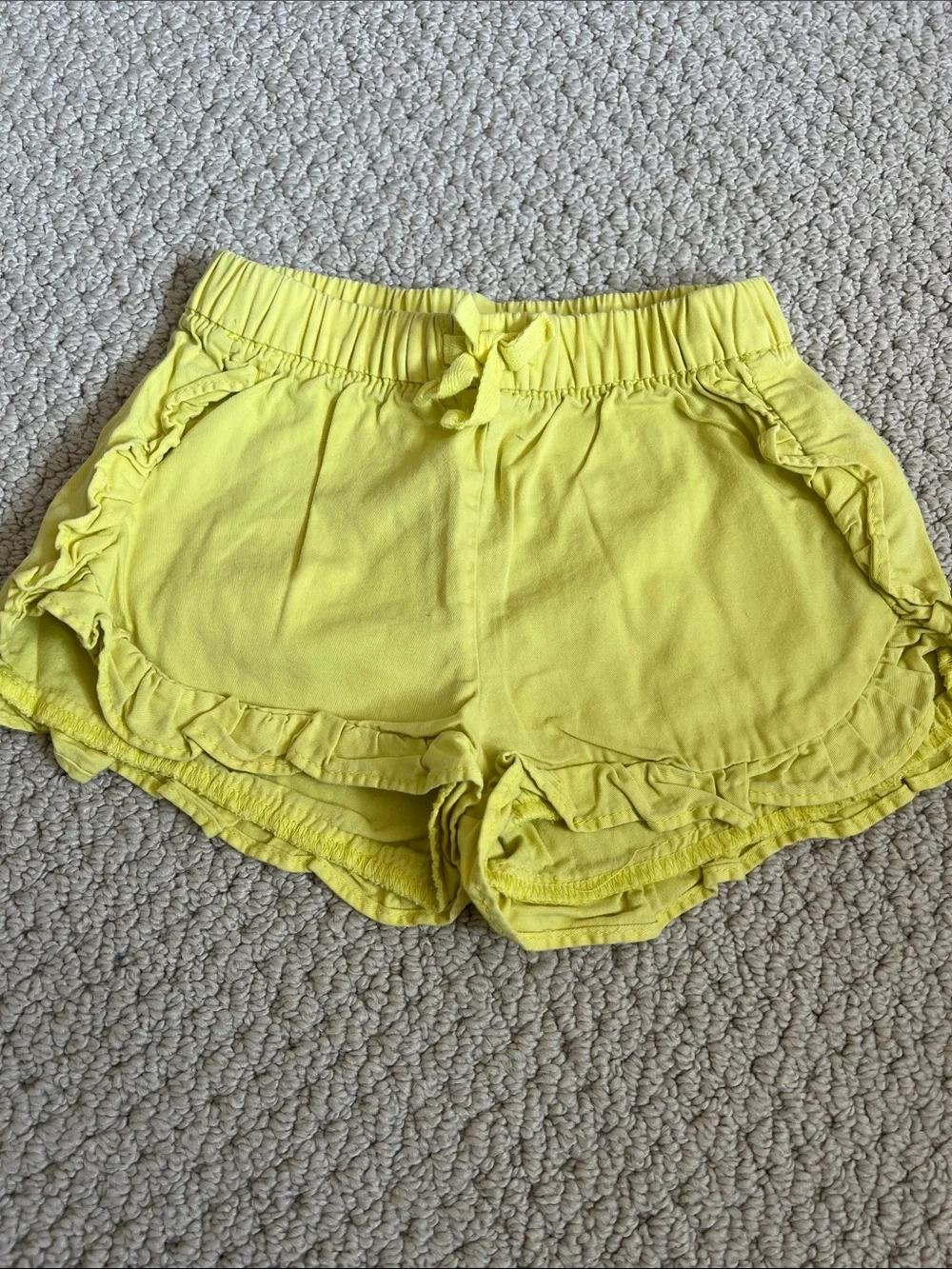 BabyGAP Bright Yellow Ruffle-Trim Lounge Shorts